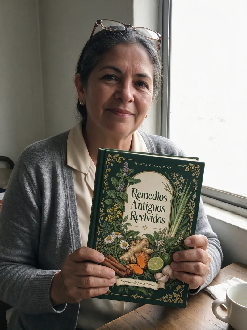 Marta Elena Ríos muestra su libro junto a la ventana